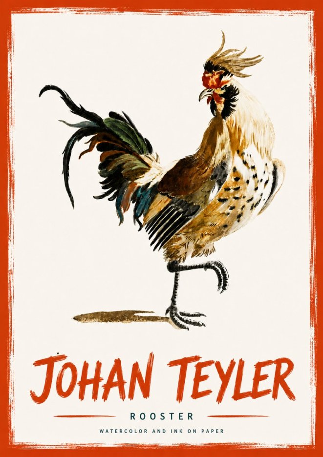 Johan Teyler Rooster No4 - Poszter