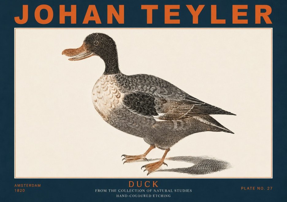 Johan Teyler Duck I No4 - Poszter
