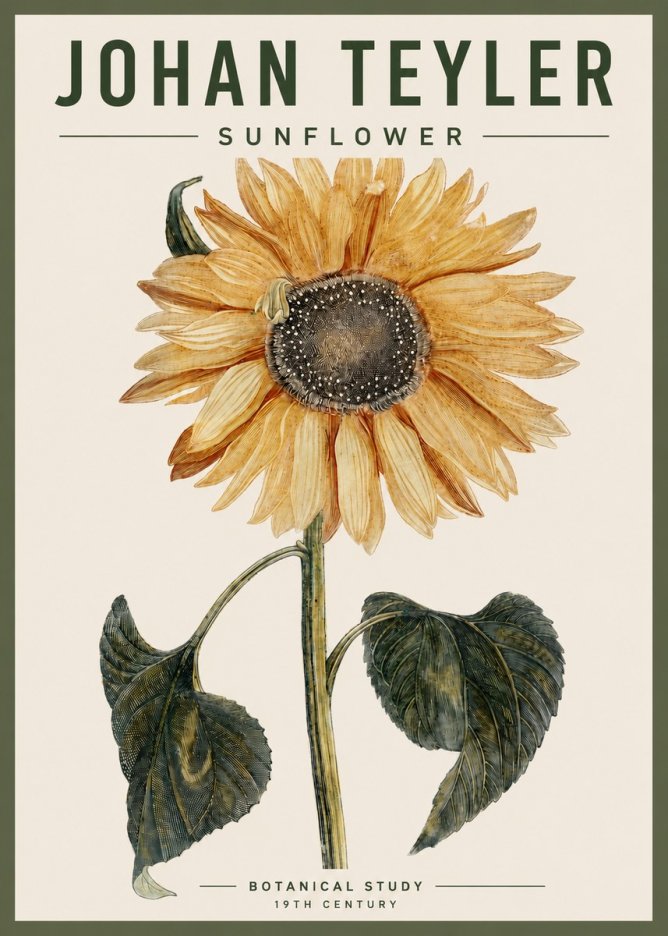 Johan Teyler Sunflower No3 - Poszter
