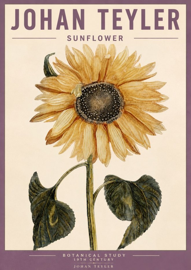 Johan Teyler Sunflower No5 - Poszter