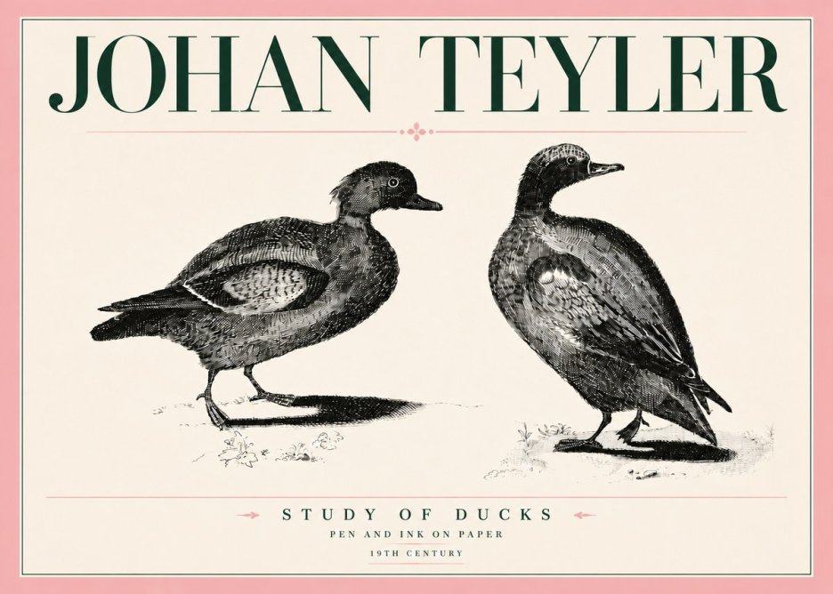 Johan Teyler Study of Ducks No5 - Poszter