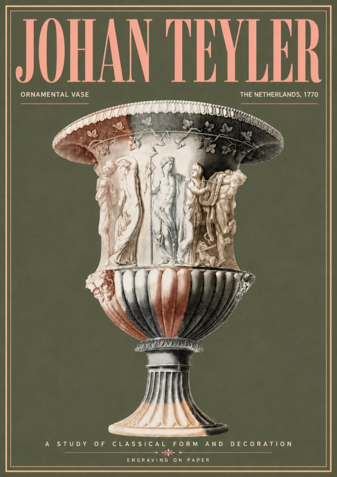 Johan Teyler Ornamental Vase I No6 - Poszter