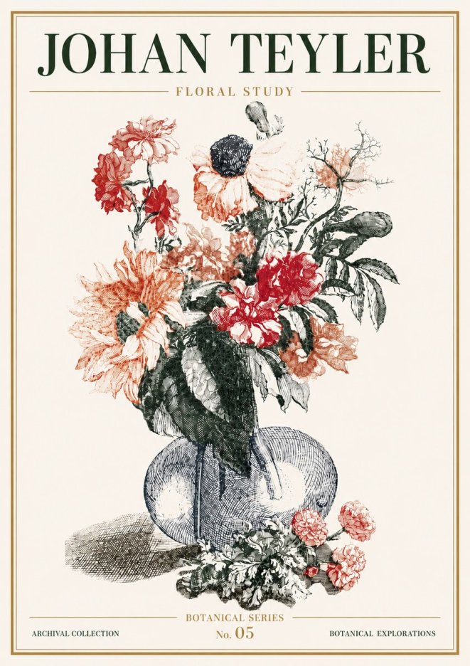 Johan Teyler Floral Study No5 - Poszter