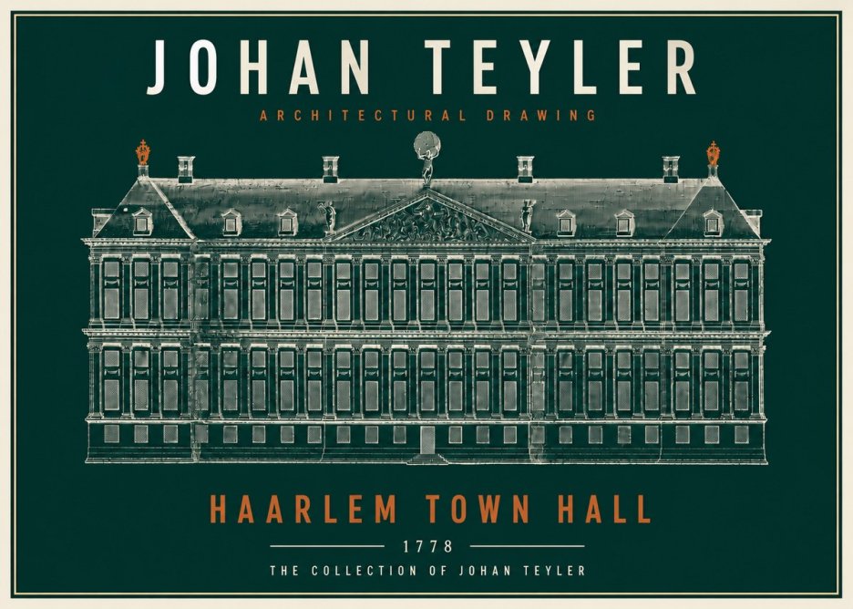 Johan Teyler Haarlem Town Hall - Elevation - 1778 No4 - Poszter