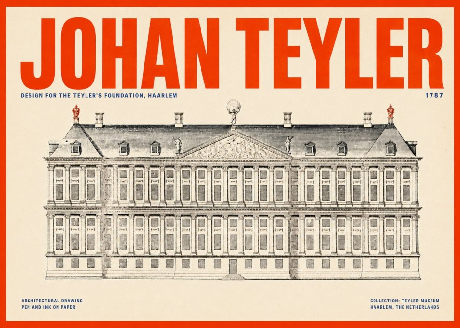 Johan Teyler Haarlem Town Hall - Elevation - 1778 No6 - Poszter