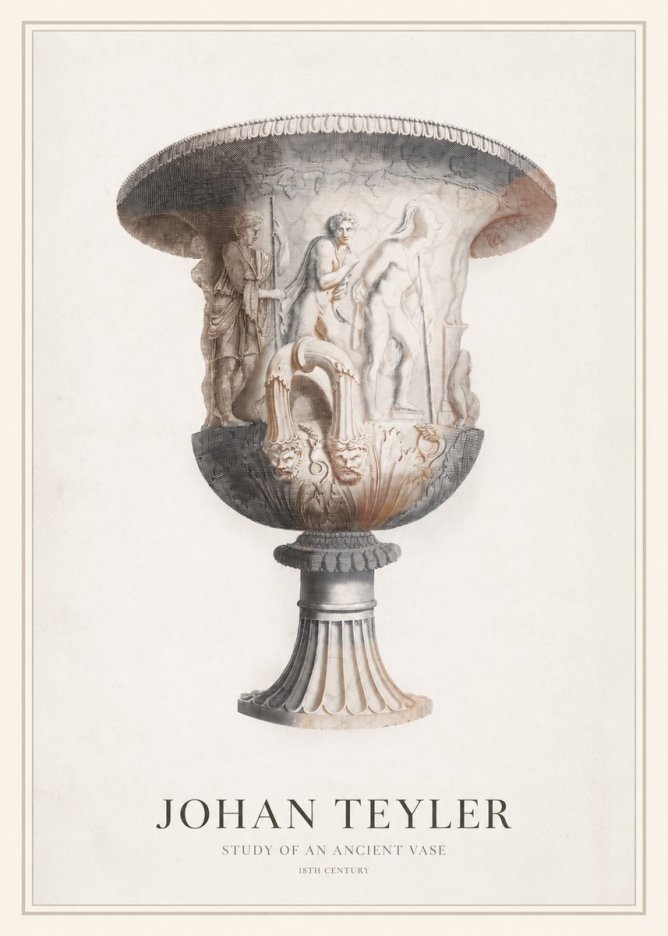 Johan Teyler Study of an Ancient Vase No1 - Poszter