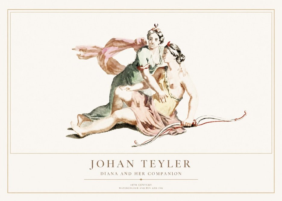 Johan Teyler Diana and Her Companion No1 - Poszter