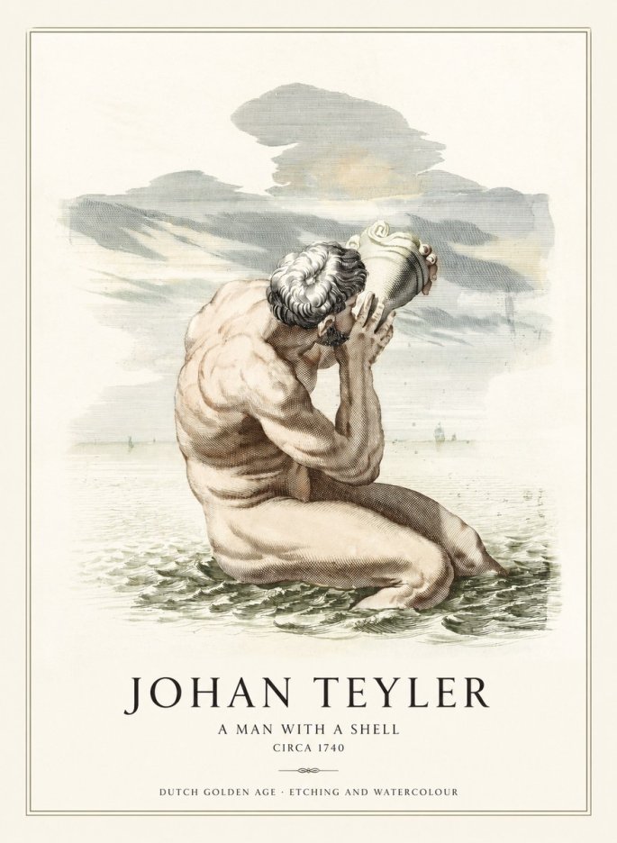 Johan Teyler A Man with a Shell No1 - Poszter