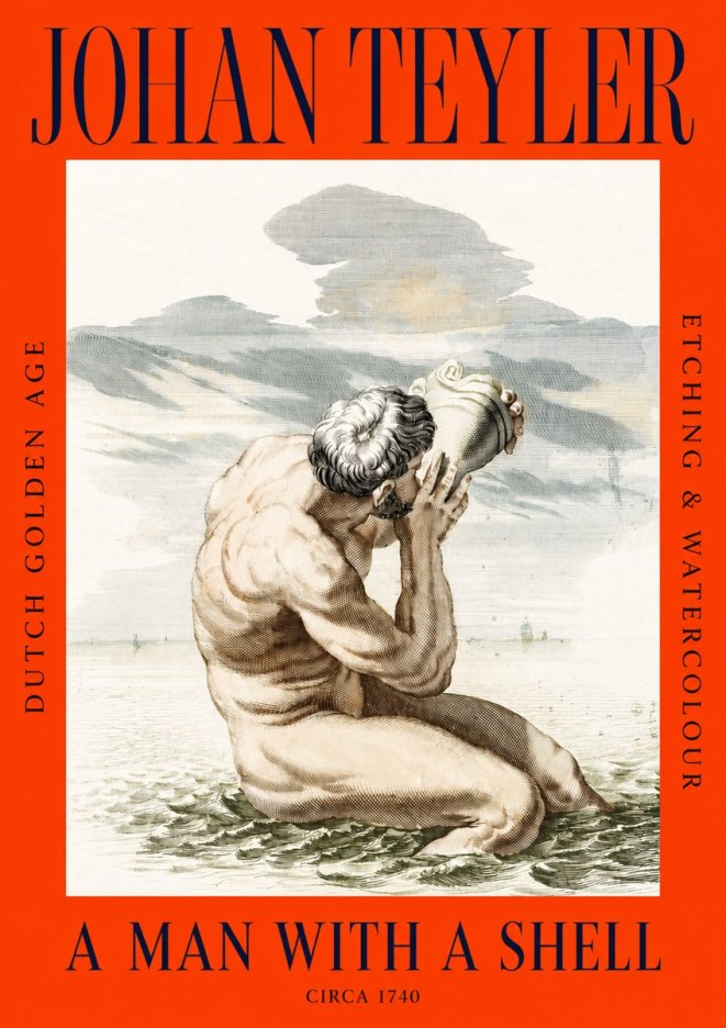 Johan Teyler A Man with a Shell No2 - Poszter