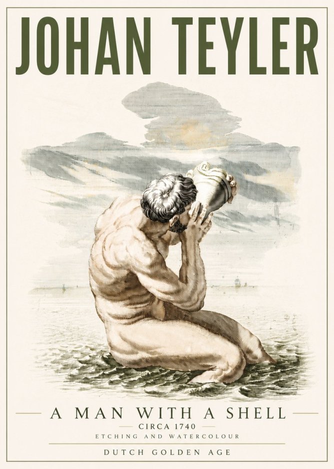 Johan Teyler A Man with a Shell No4 - Poszter