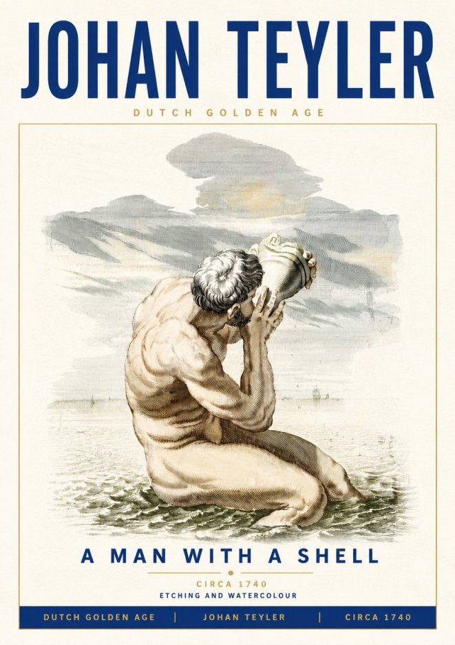 Johan Teyler A Man with a Shell No6 - Poszter