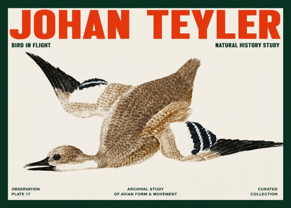 Johan Teyler Bird in Flight II No2 - Poszter