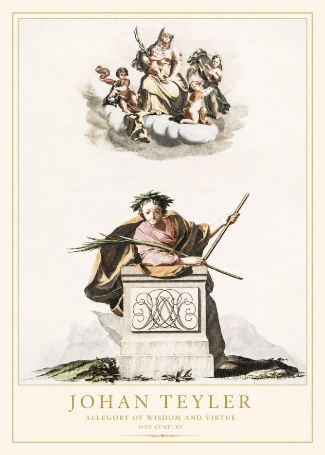 Johan Teyler Allegory of Wisdom and Virtue No1 - Poszter