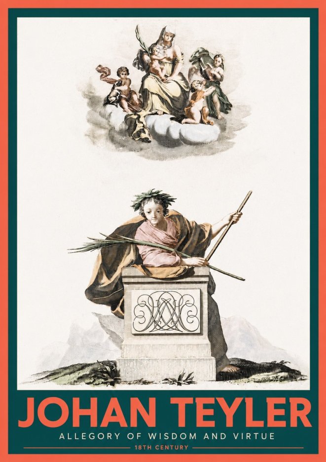 Johan Teyler Allegory of Wisdom and Virtue No2 - Poszter