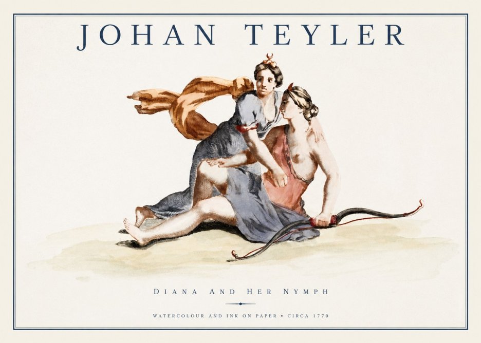 Johan Teyler Diana and Her Nymph No1 - Poszter