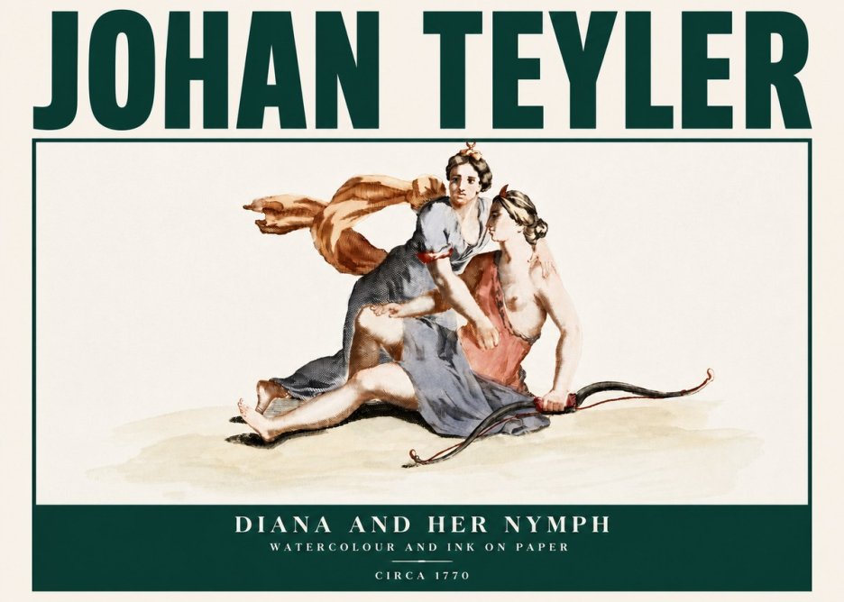Johan Teyler Diana and Her Nymph No4 - Poszter