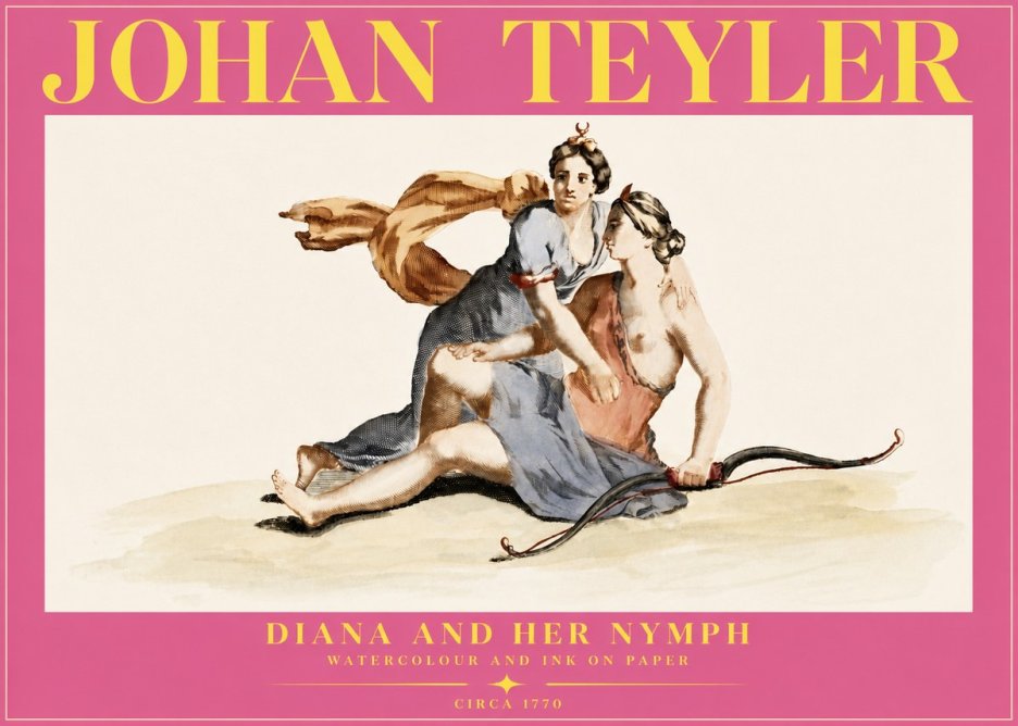 Johan Teyler Diana and Her Nymph No5 - Poszter