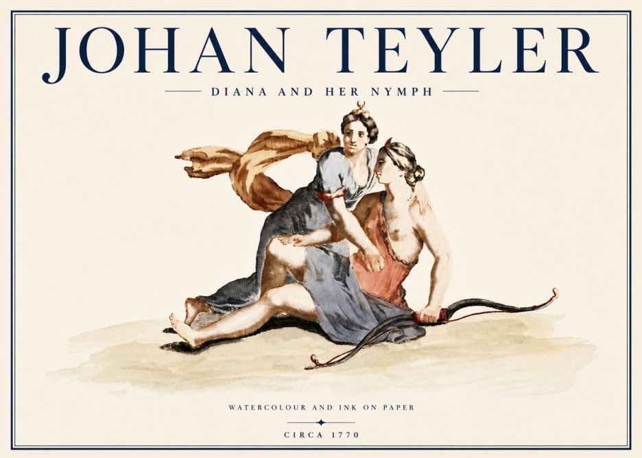 Johan Teyler Diana and Her Nymph No6 - Poszter