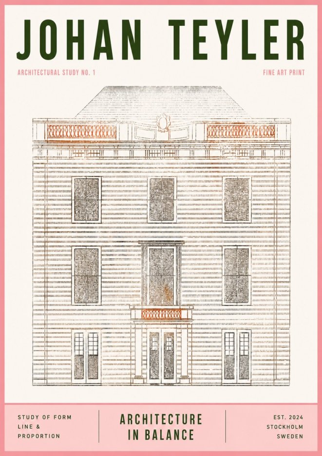Johan Teyler Architectural Study No. 1 II No3 - Poszter