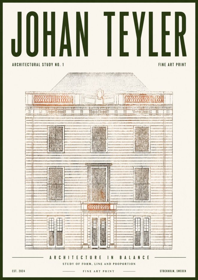 Johan Teyler Architectural Study No. 1 II No5 - Poszter
