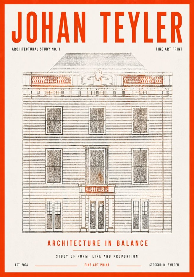 Johan Teyler Architectural Study No. 1 II No6 - Poszter