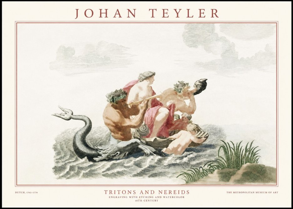 Johan Teyler Tritons and Nereids No1 - Poszter