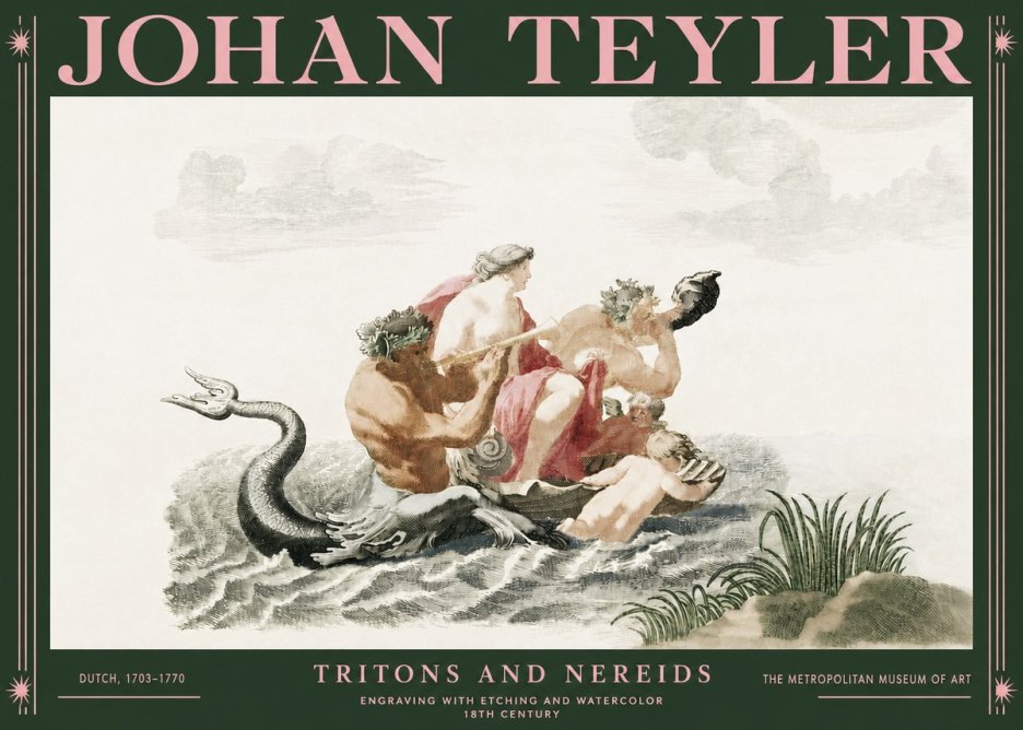 Johan Teyler Tritons and Nereids No3 - Poszter