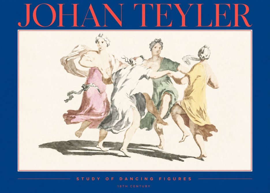 Johan Teyler Study of Dancing Figures No2 - Poszter