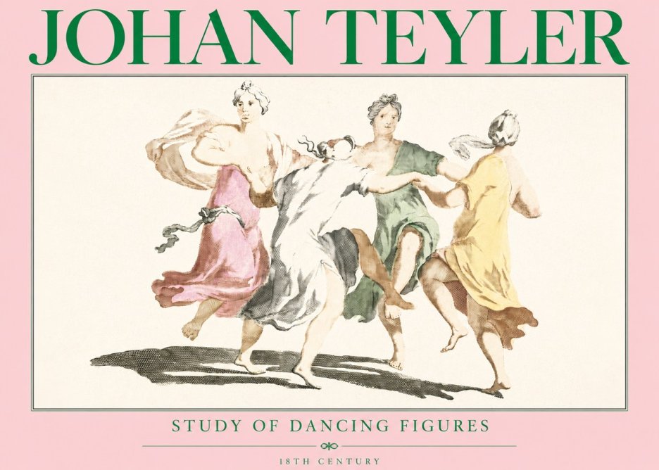 Johan Teyler Study of Dancing Figures No3 - Poszter