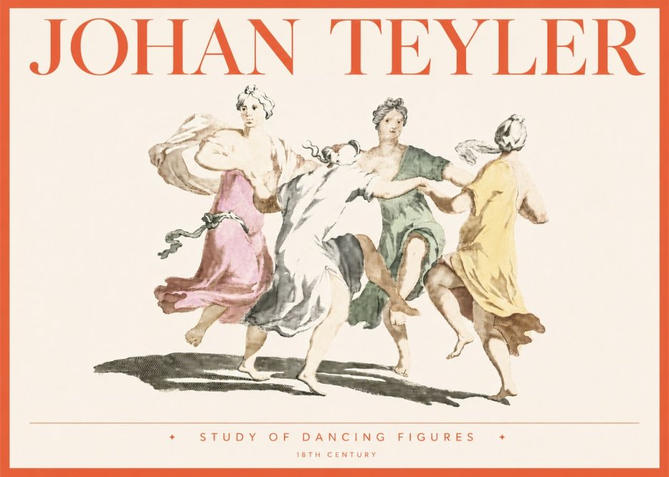 Johan Teyler Study of Dancing Figures No4 - Poszter