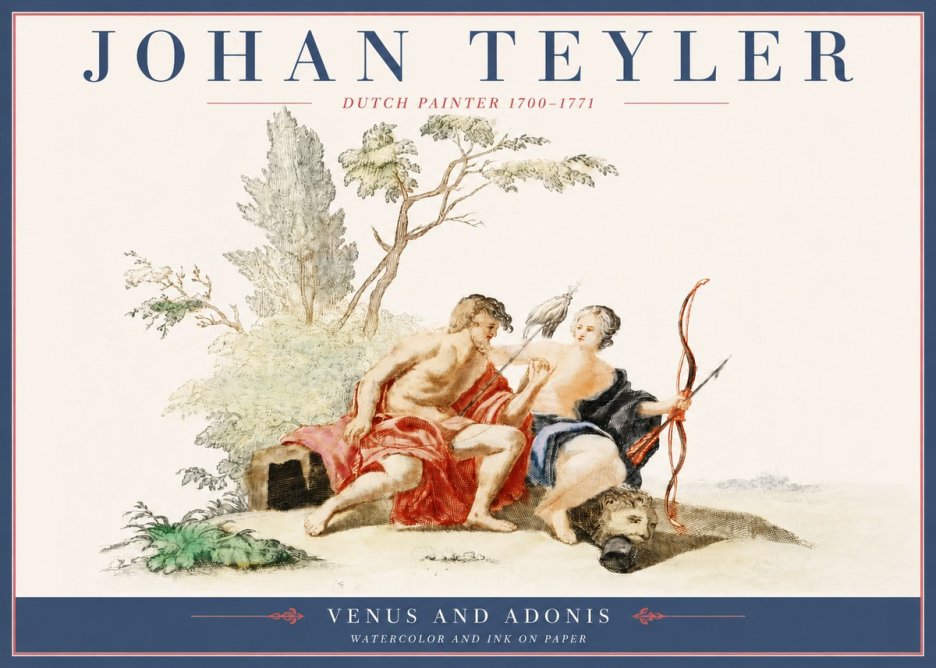 Johan Teyler Venus and Adonis No4 - Poszter