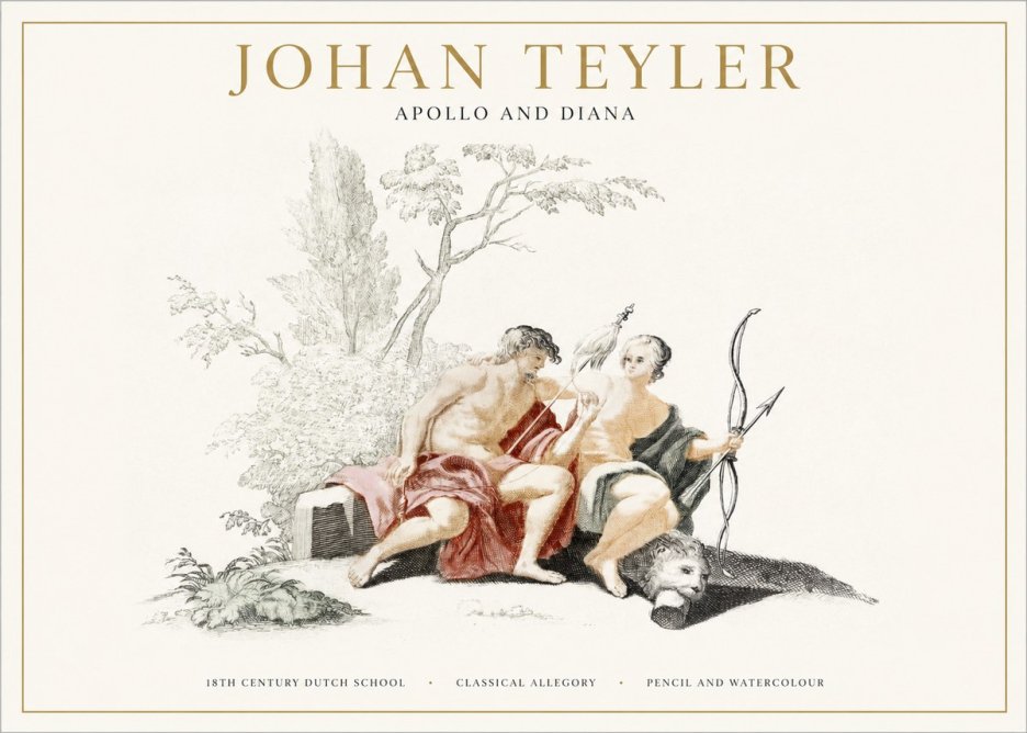 Johan Teyler Classical Study with Cupid and Symbols No5 - Poszter