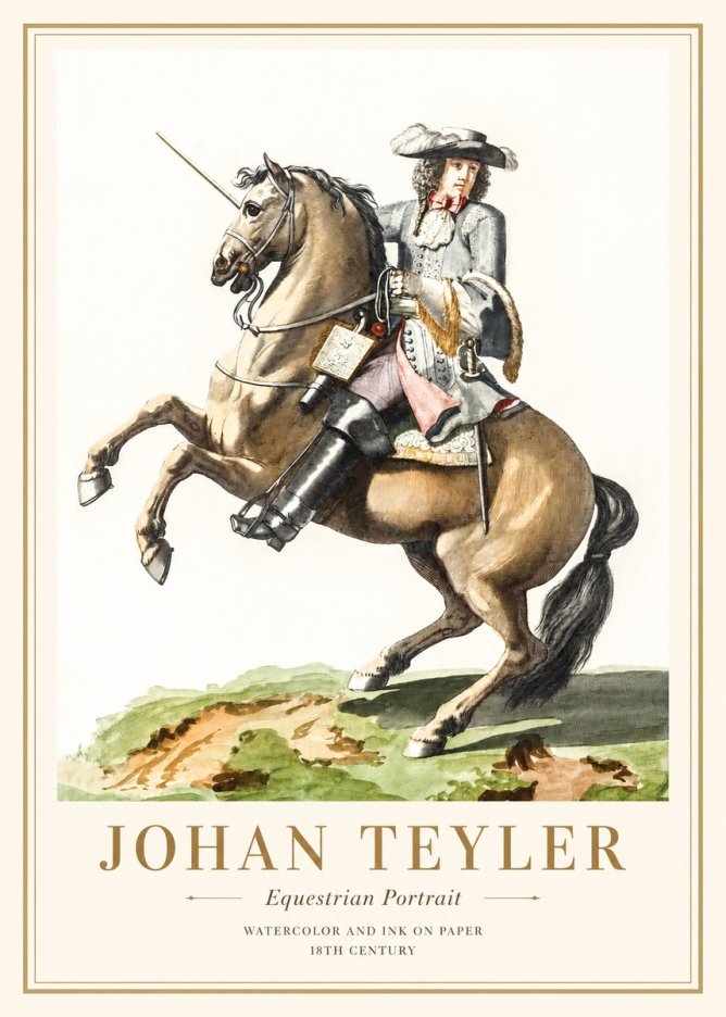 Johan Teyler Equestrian Portrait No1 - Poszter
