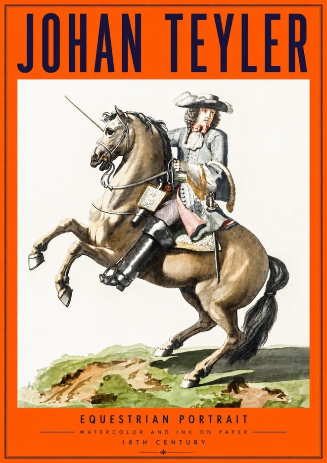 Johan Teyler Equestrian Portrait No2 - Poszter