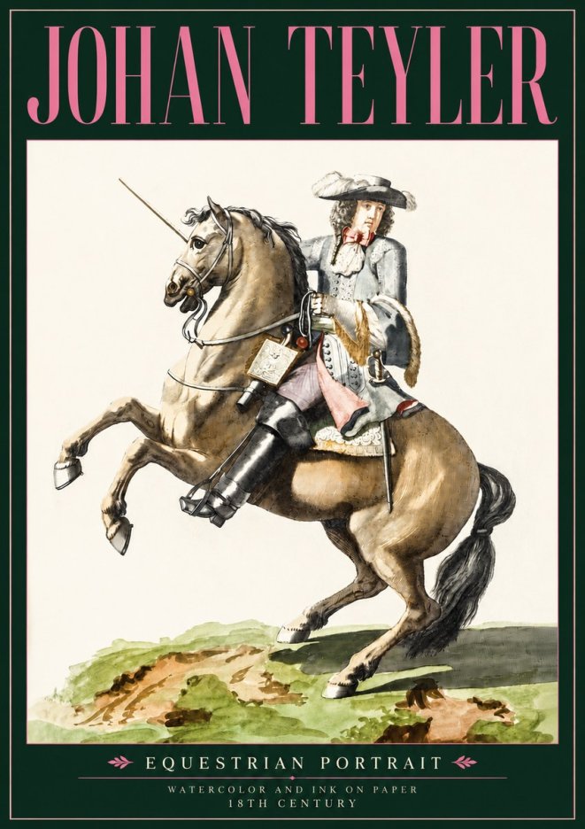 Johan Teyler Equestrian Portrait No3 - Poszter
