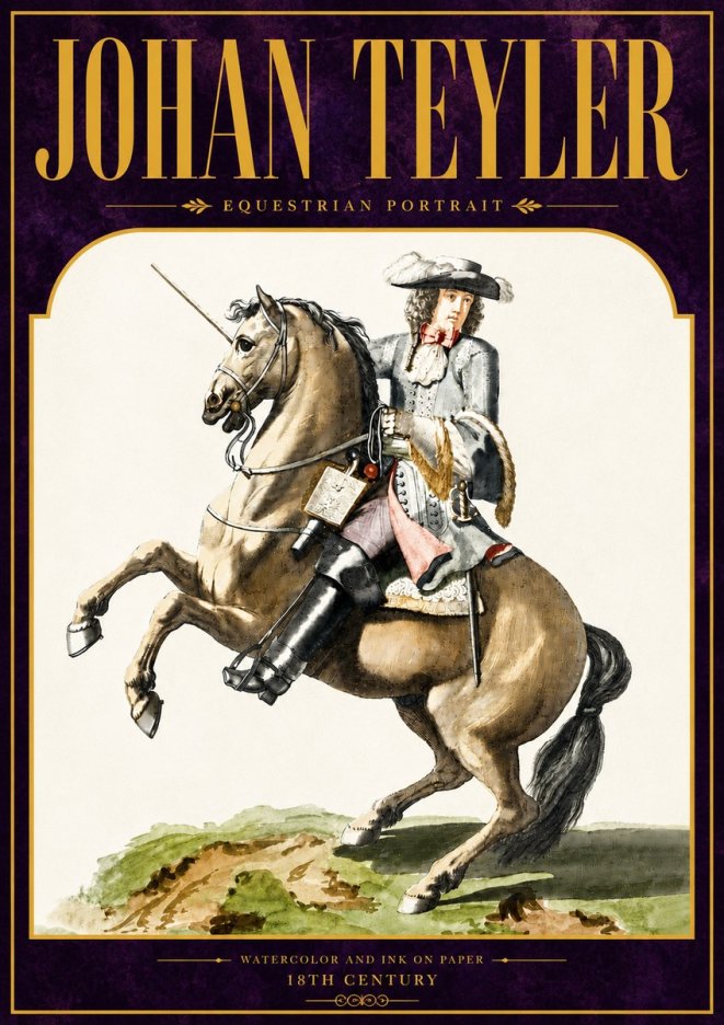 Johan Teyler Equestrian Portrait No6 - Poszter