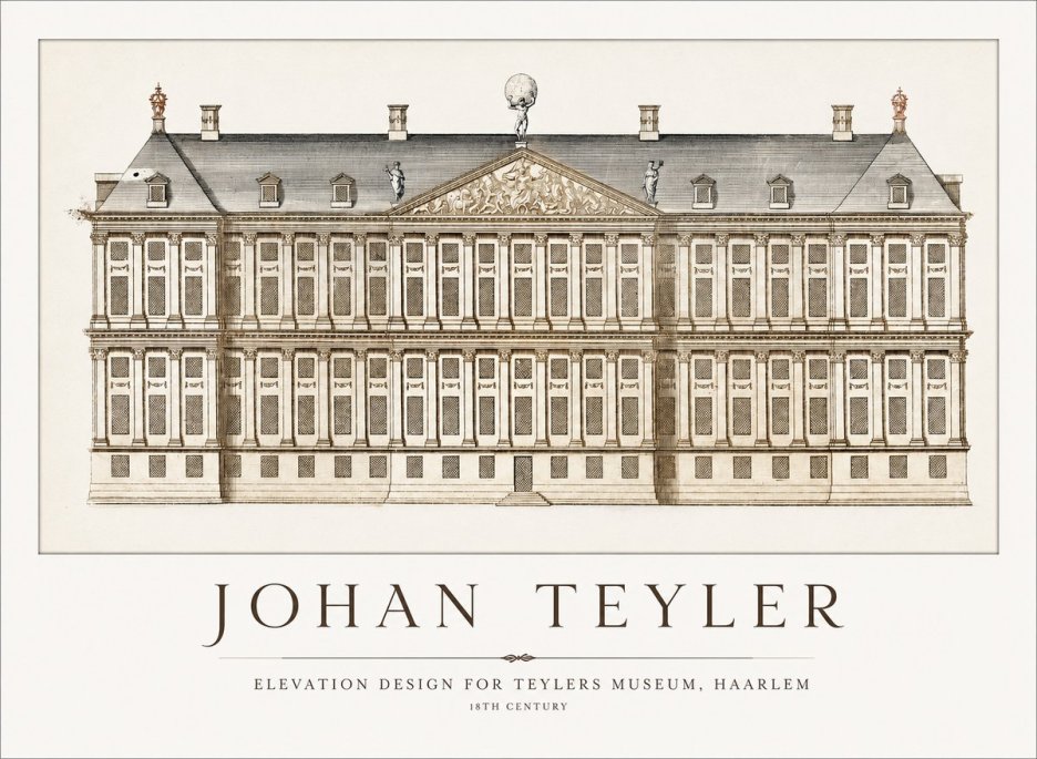 Johan Teyler Elevation Design for Teylers Museum, Haarlem No1 - Poszter