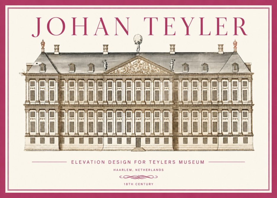 Johan Teyler Elevation Design for Teylers Museum, Haarlem No3 - Poszter