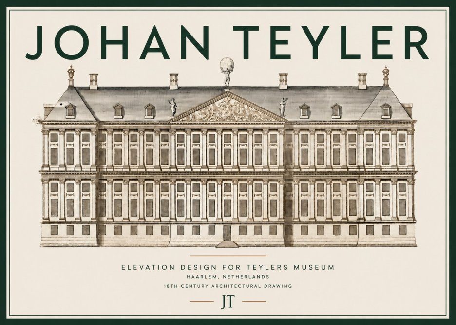 Johan Teyler Elevation Design for Teylers Museum, Haarlem No4 - Poszter