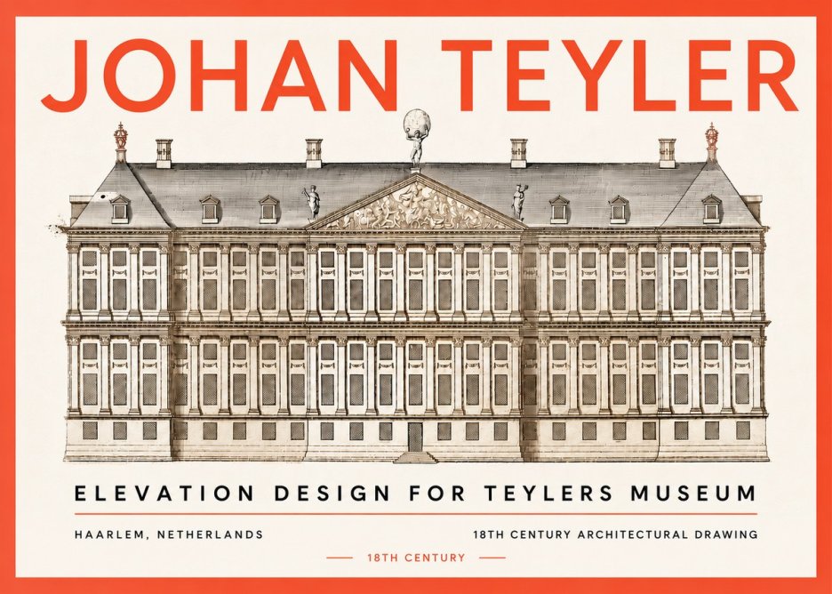 Johan Teyler Elevation Design for Teylers Museum, Haarlem No5 - Poszter