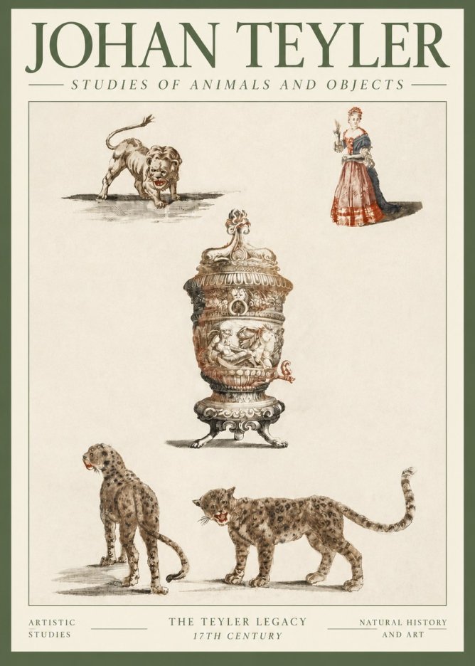 Johan Teyler Studies of Animals and Objects No3 - Poszter