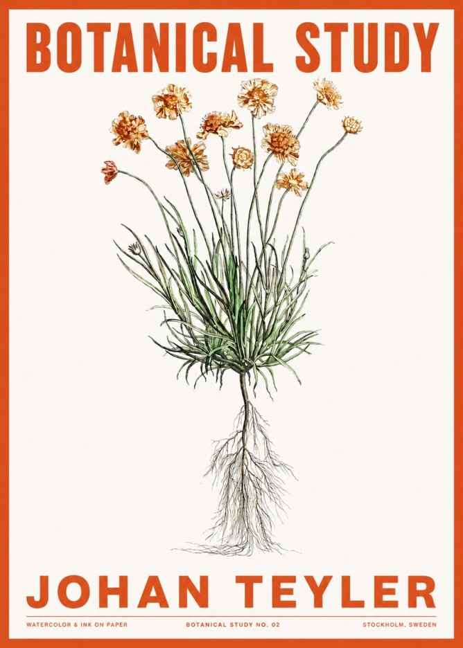 Johan Teyler Botanical Study No. 01 No2 - Poszter