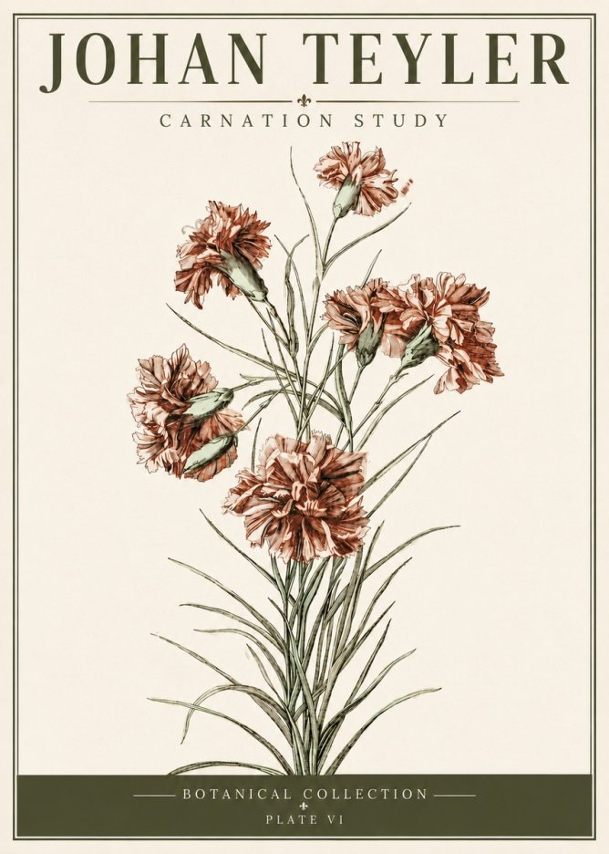 Johan Teyler Carnation Study No6 - Poszter