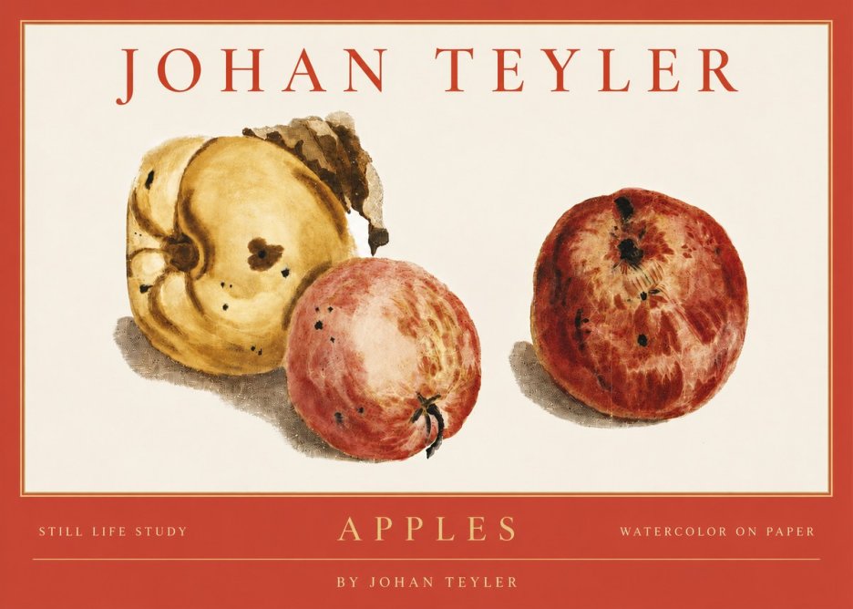 Johan Teyler Apples - Watercolor No3 - Poszter