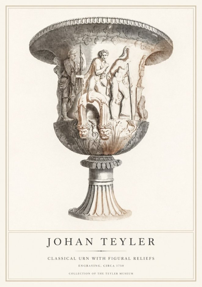 Johan Teyler Classical Urn with Figural Reliefs I No1 - Poszter