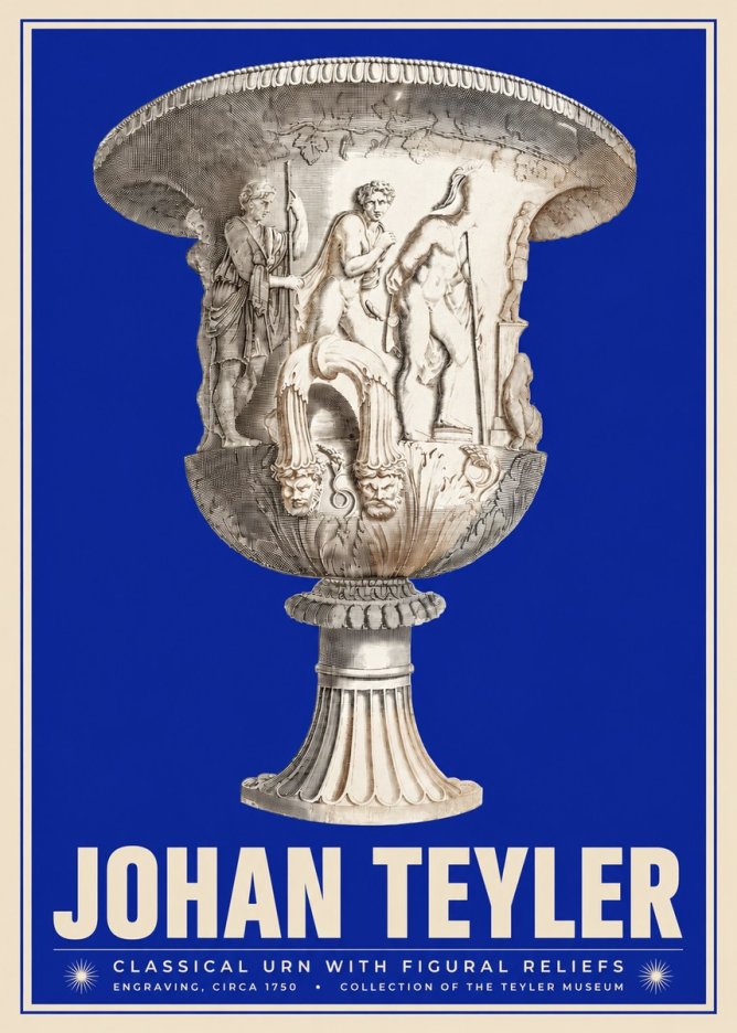 Johan Teyler Classical Urn with Figural Reliefs I No3 - Poszter