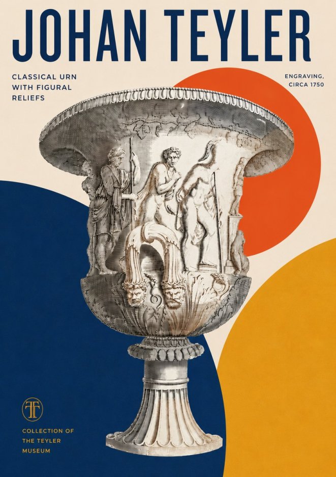 Johan Teyler Classical Urn with Figural Reliefs I No5 - Poszter