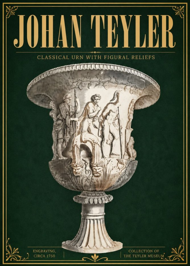 Johan Teyler Classical Urn with Figural Reliefs I No6 - Poszter