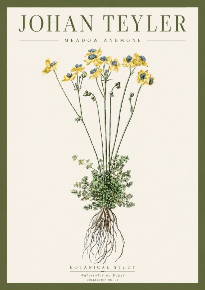 Johan Teyler Meadow Anemone No4 - Poszter