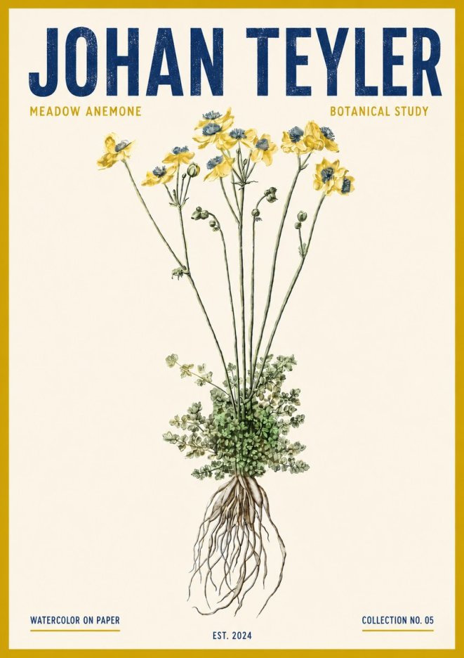 Johan Teyler Meadow Anemone No5 - Poszter